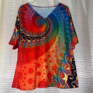 Colorful tie dye tee